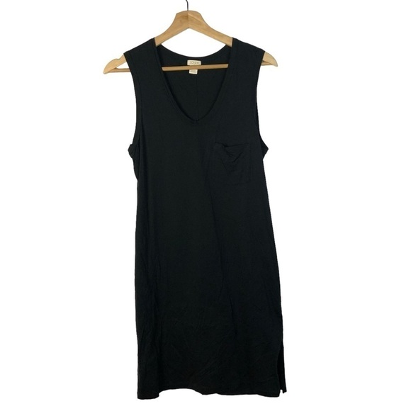 J. Crew Black Pocket Bust V-Neck Sleeveless Mini Dress XS - Picture 1 of 3